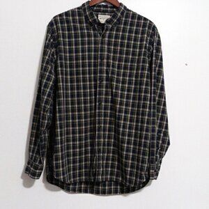 Field & Stream Men’s Shirt XL Blue Plaid Long Sleeve Business Casual